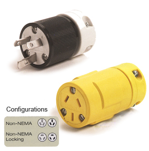 Pack of 2 AC Power Plugs & Receptacles PLUG NEMA5-15 125V SUPER-SAFEWAY, 1301410015
